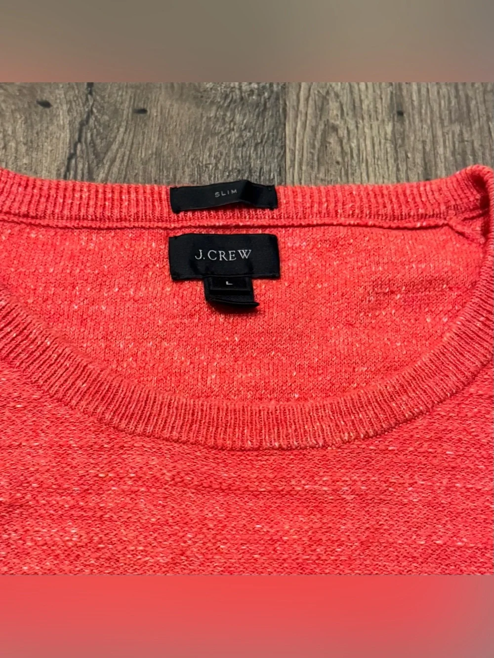 EUC J.Crew Men's Slim Lightweight Crewneck Sweater - Orange